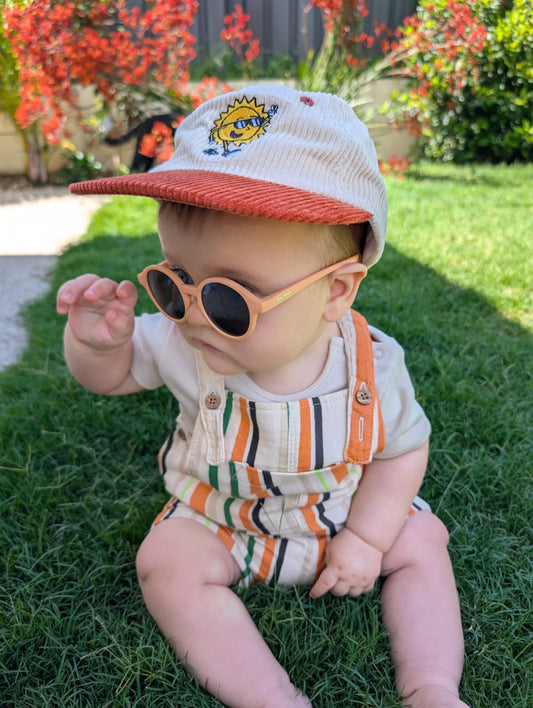 Orange Mini Rays Hat - Soft, Stylish & UV-Safe