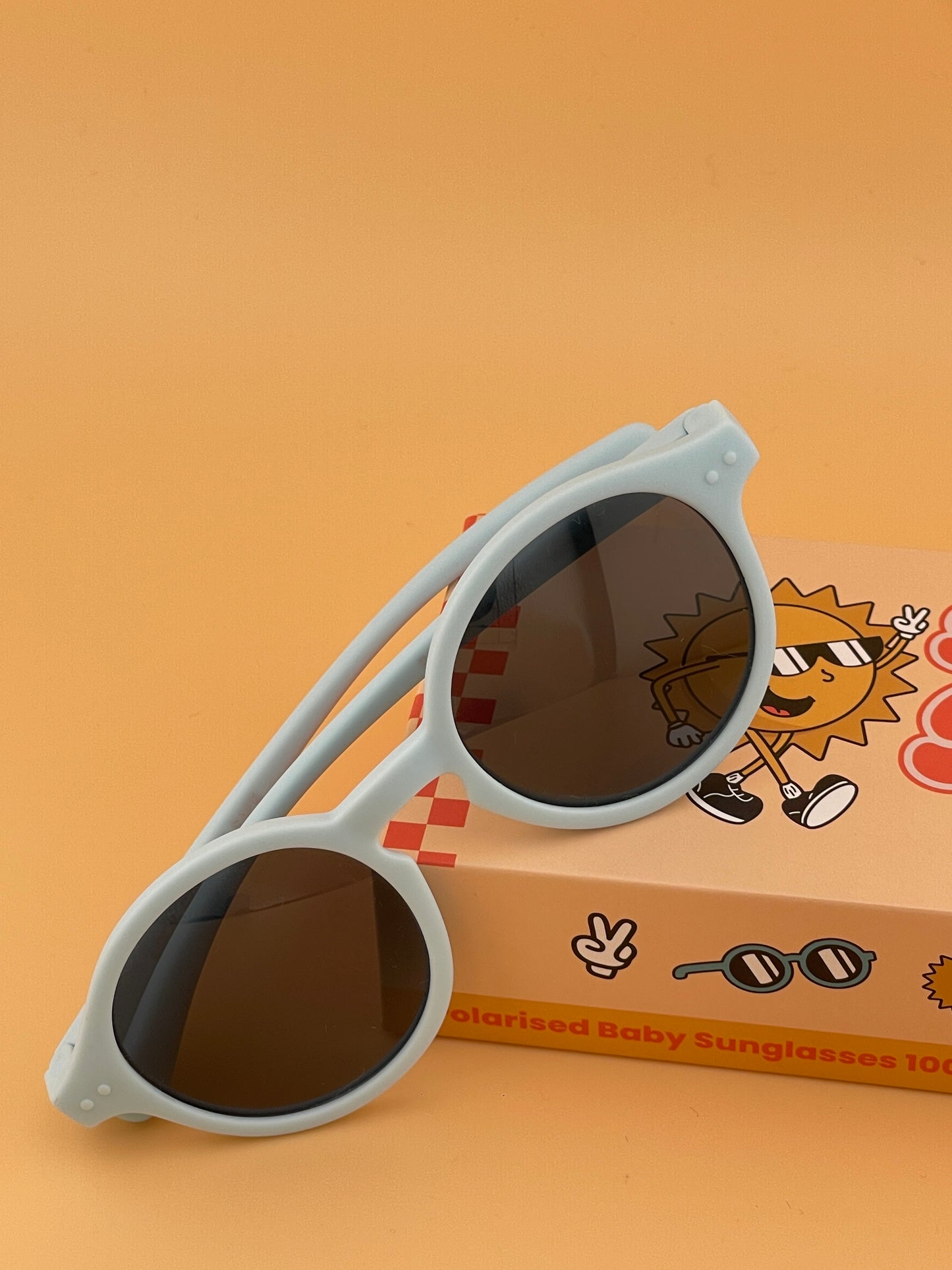 Light Blue Mini Rays ~ Baby Sunglasses (0–3 Years)