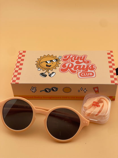 Peach Mini Rays ~ Baby Sunglasses (0–3 Years)