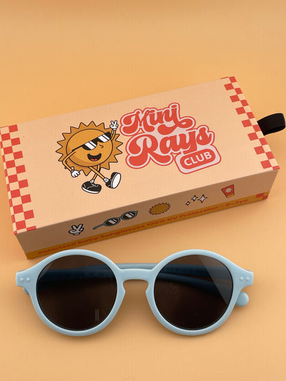 Light Blue Mini Rays ~ Baby Sunglasses (0–3 Years)