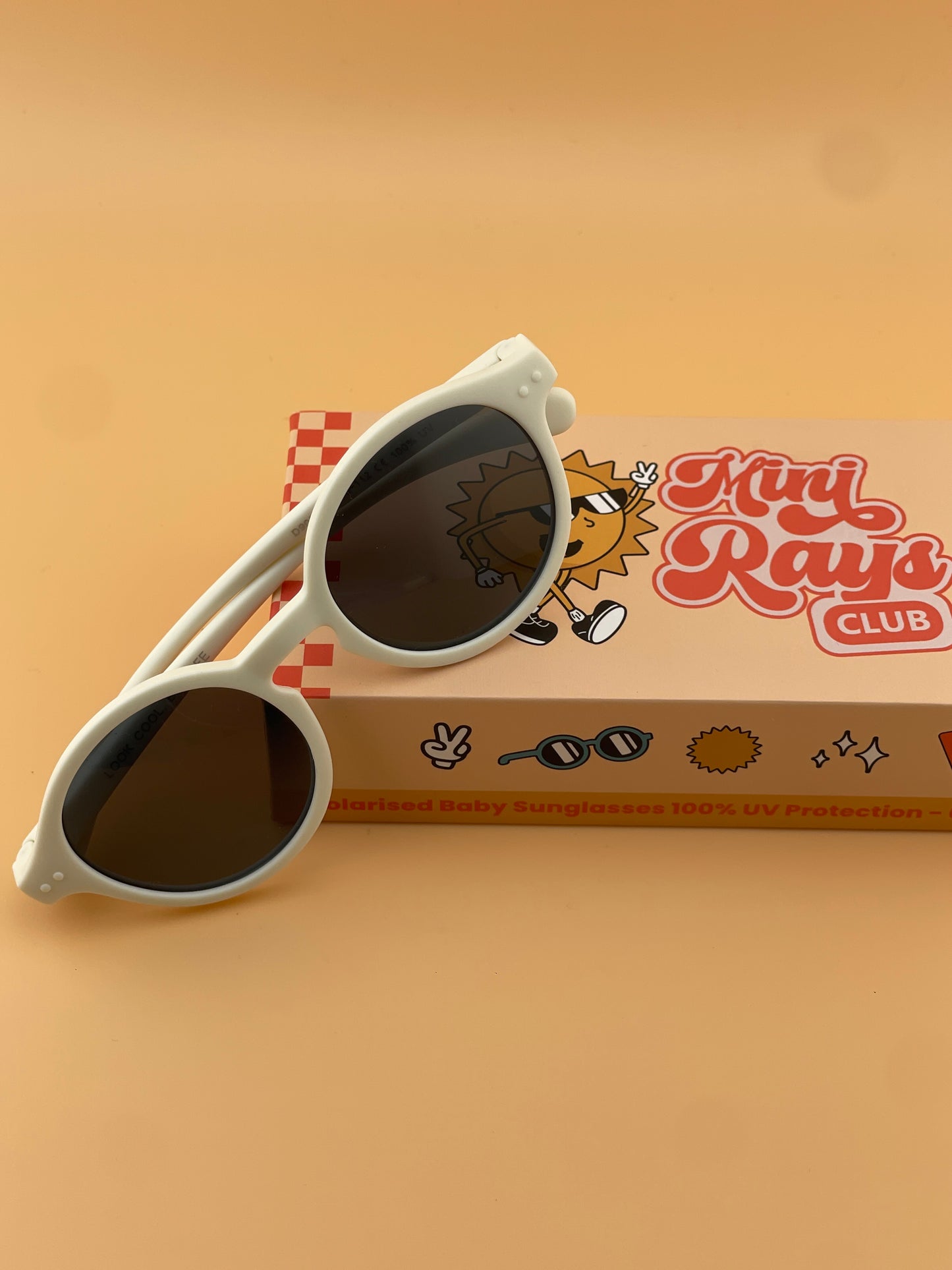 White Mini Rays ~ Baby Sunglasses (0–3 Years)